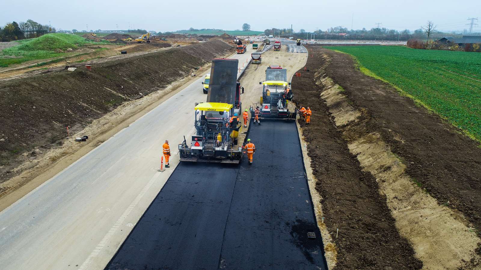 11 kilometer vej skal asfalteres på den nye Bering-Bedervej